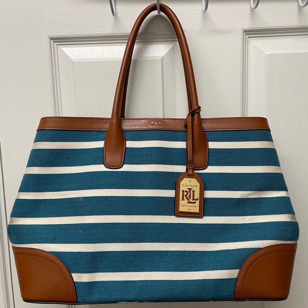 Lauren Ralph Lauren Striped Tote Bag
